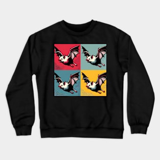 Night Wings Unleashed: Pop Art Bat Extravaganza Crewneck Sweatshirt